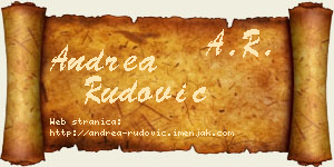 Andrea Rudović vizit kartica